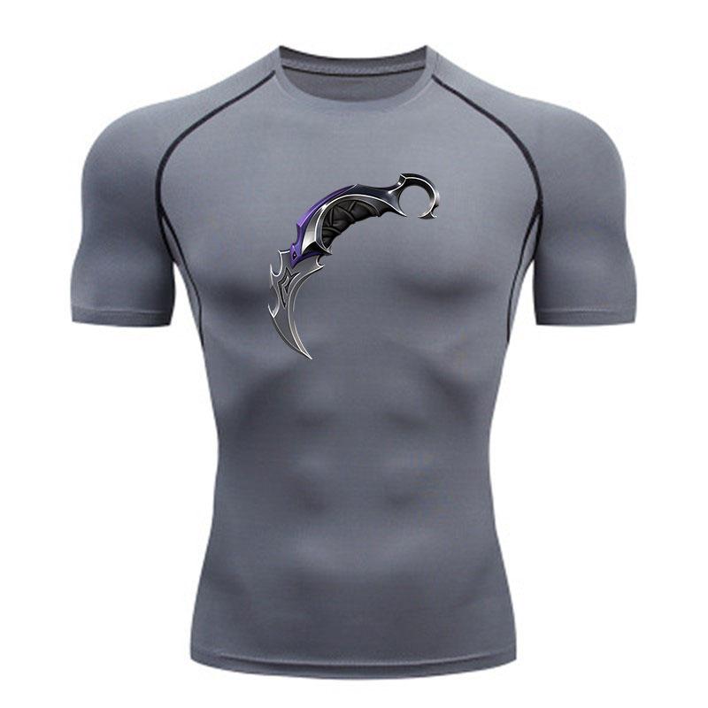 Men's Compression Workout T Shirt, Quick Dry Breathable Athl