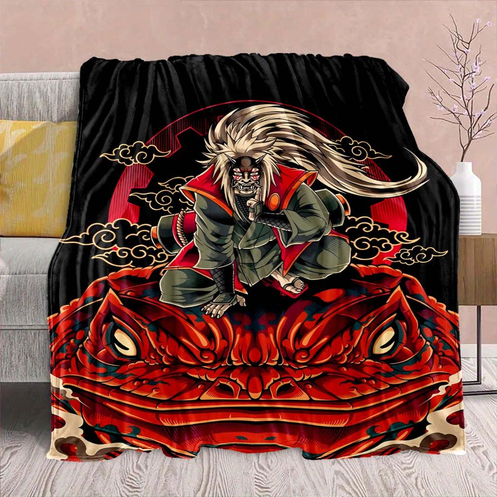 Naruto Anime Flannel Blanket - Soft Warm Perfect for Sofa, Bedding Camping Travel Office Home Decor -QJY