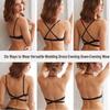 Unsichtbarer rückenfreier Deep-V-Cup Nahtloser U-Form Neckholder Hochzeits-BH