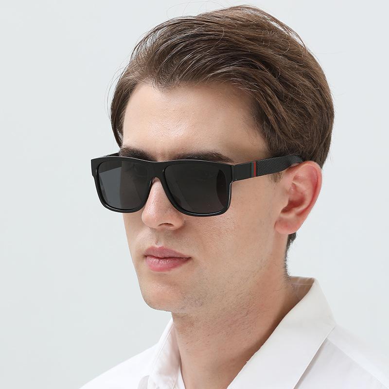 New Fashion Men Sunglasses Square Plastic Fishing Outdoor Anti-Reflective Eyewear Classic Driving Sun Glasses Uv400