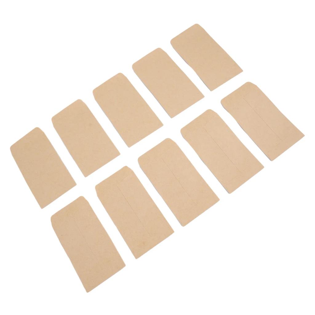 "100 Stück Braune Kraftpapier-Umschläge | Mini-Münztüten für kleine Gegenstände | Personalisieren mit Stempeln und Aufklebern"