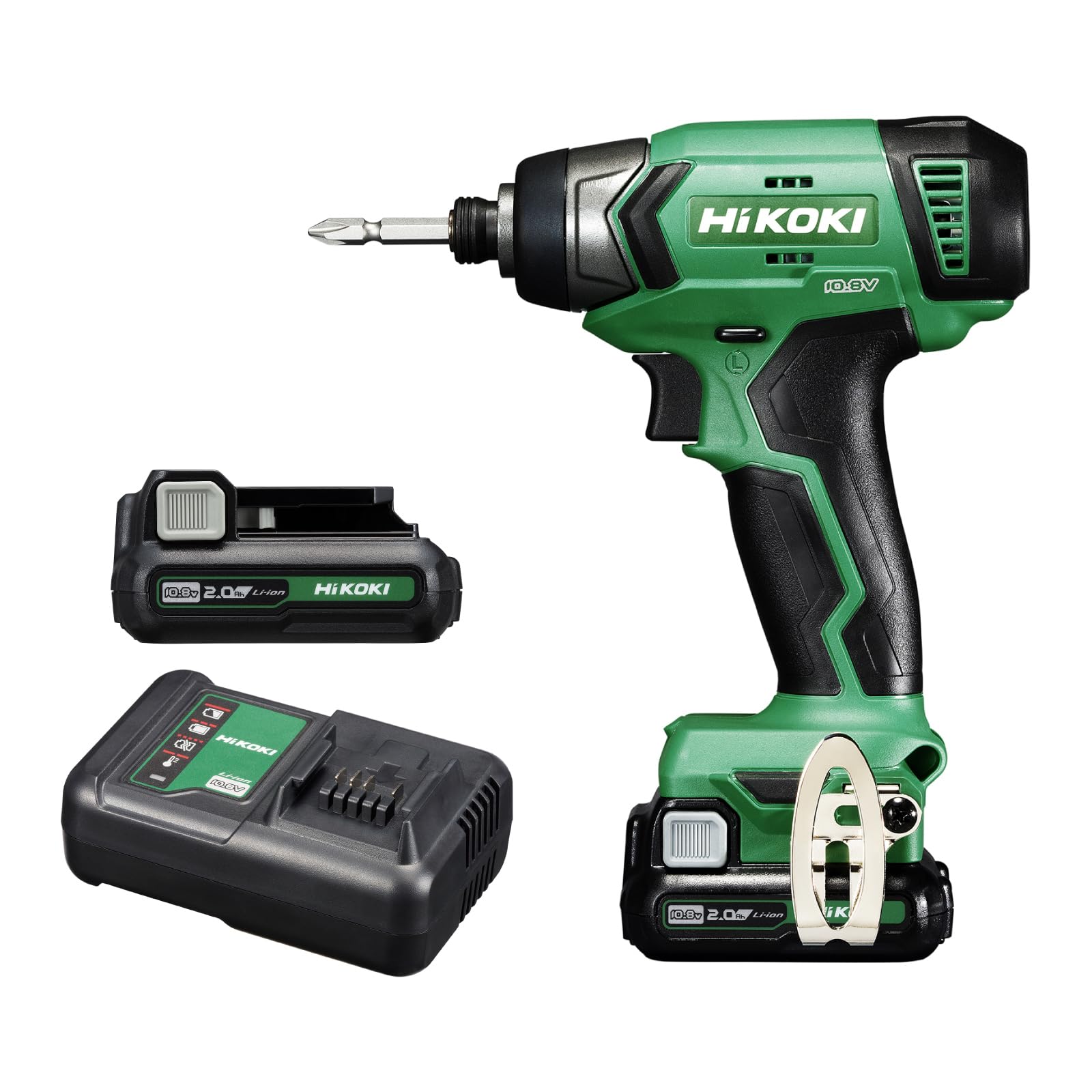 

HiKOKI Rechargeable Impact Driver WH12DA with 2 Rechargeable Batteries and Charger 10.8V (WH12DA(2BS)) зелёный
