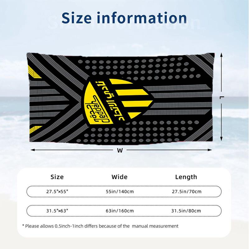 Ittihad Club (5) Theme Beach Towel Sand Resistant Soft And Comfortable Suitable For The Pool Camping Yoga And Diving A Travel Essential