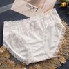 Women's Cute Bowknot Lace Mid-Waist Cotton Panties