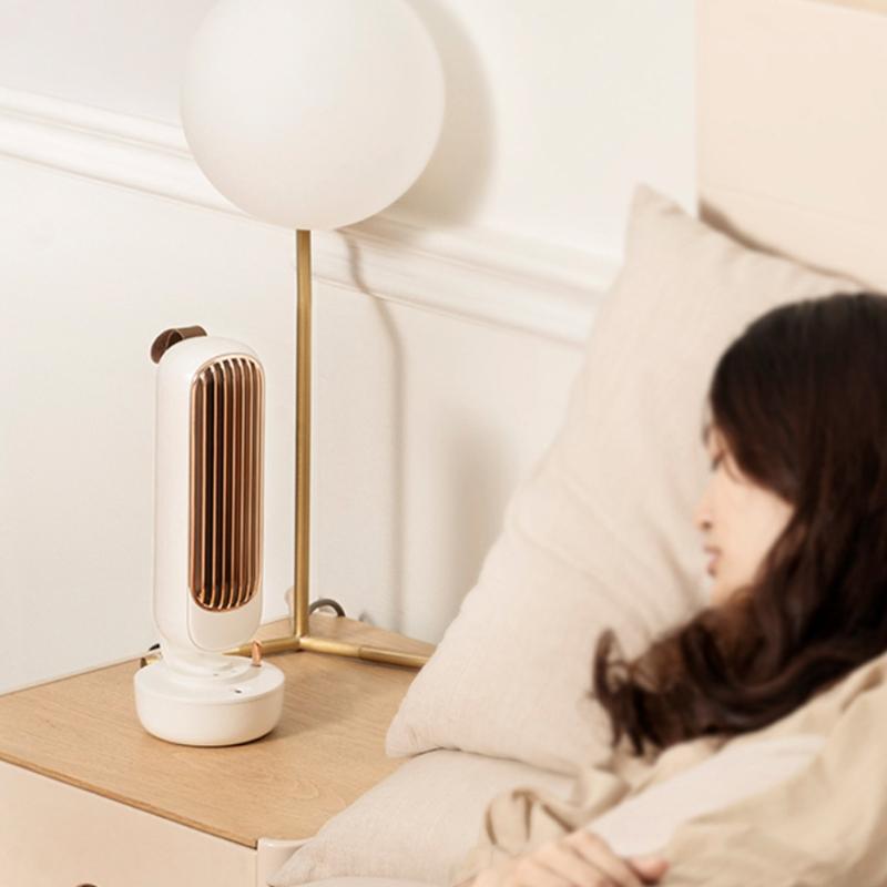 Portable air conditioner mini electric fan without bladeless vertical summer air cooler for home office travel cooling tower fan