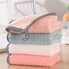 Coral Velvet Dish Cloths Soft Absorbent Cleaning Towels Anti-grease Wiping Rags Non Stick Oil Household Cleaning Towel