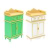 1: 12 Scale Miniature Shoe Cabinet Model with Doors And 2 Drawers Mini Dollhouse Furniture Accessory for DIY Micro Landscape Pretend Play Props