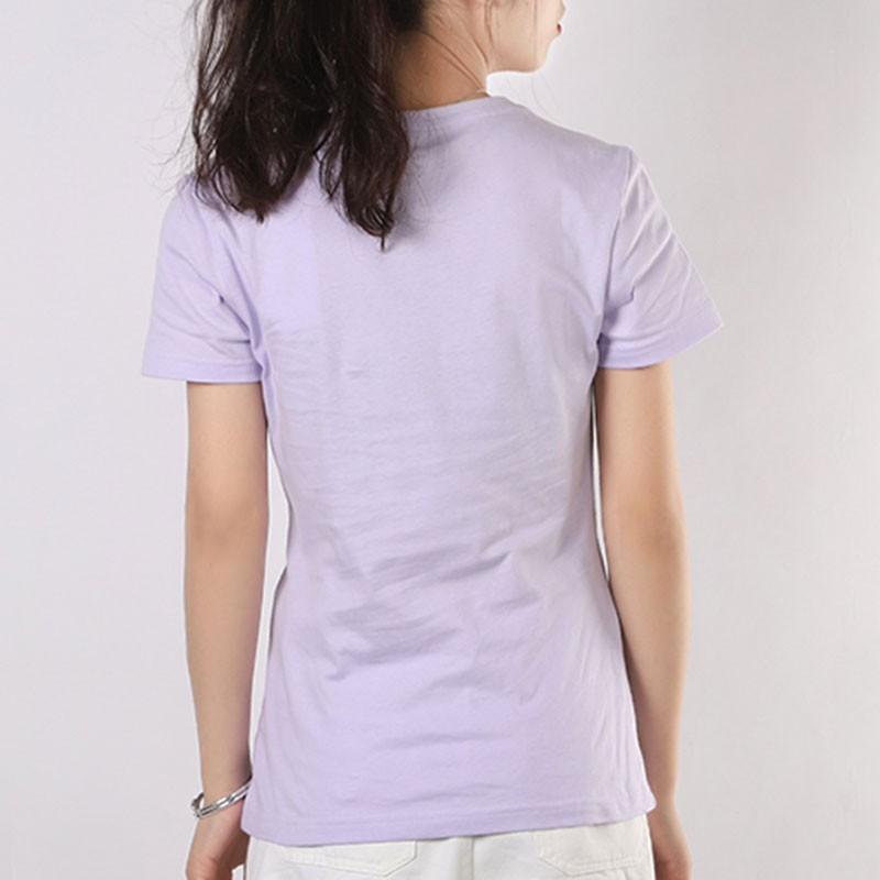 Adidas Neo Logo Print Regular Fit Sports Short Sleeve T-Shirt Women Tops Purple GL1178