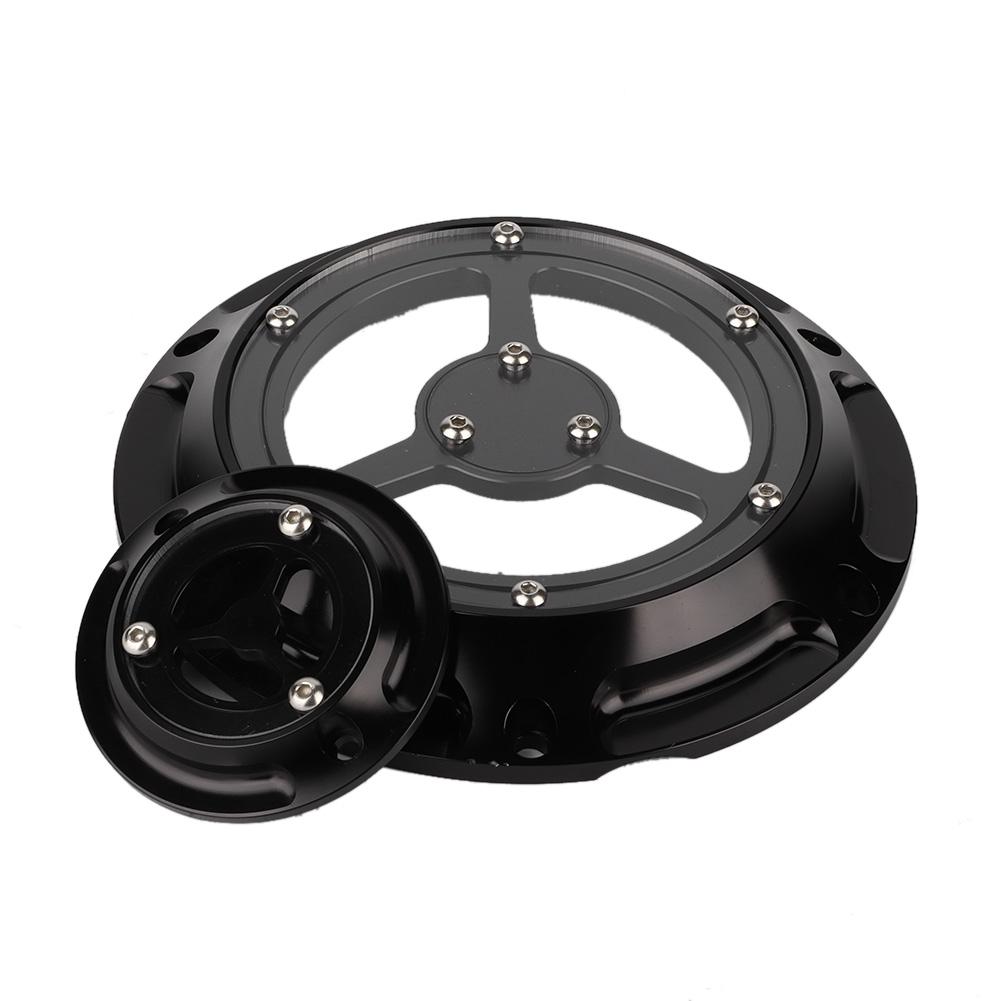 

Aluminum Motorcycle Derby Cover Timing Timer Covers Set for XL XR 883 1200(black) чёрный