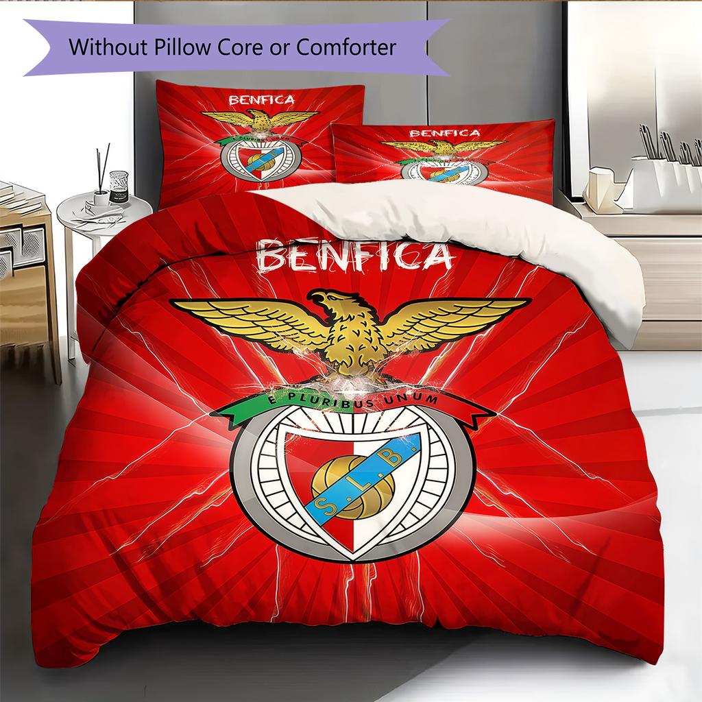 S.L. Set Copripiumino Trapuntato Modello Benfica Decorazione per la Casa Regalo (1 * copripiumino + 2 * federe senza imbottitura)