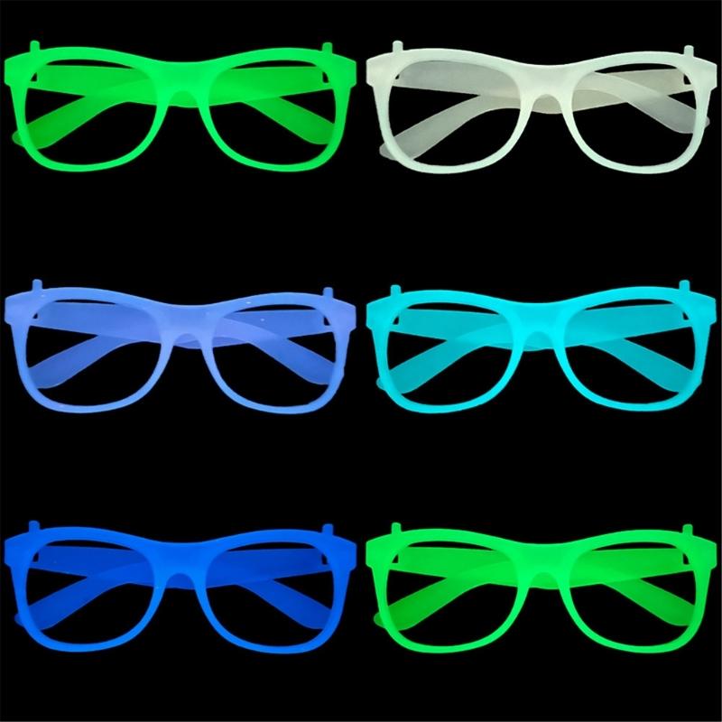 Fluorescent Glasses Frame for Nightclub Light Up Party Glasses Unisex Frame for Halloween Dance Show Props Party Eyewear