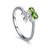 2026 Retro Emerald Zircon Gourd Ring, Female Design Fashion Index Finger Open Ring Ethnic Style Jewelry