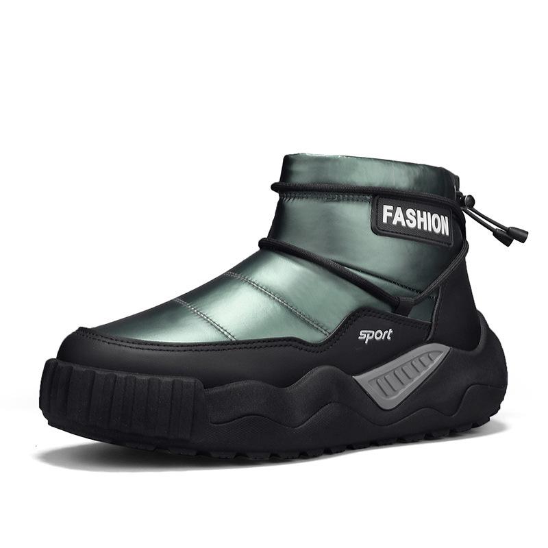 Cotton shoes winter velvet thickened cold-proof Northeast cotton boots waterproof men's outdoor high-top bread shoes warm snow boots
