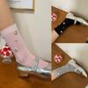 Womens Ribbed Crew Socks, Thin Comfort Breathable Rhinestone Socks, Above Ankle Crew Socks for Womens Schoold Girl