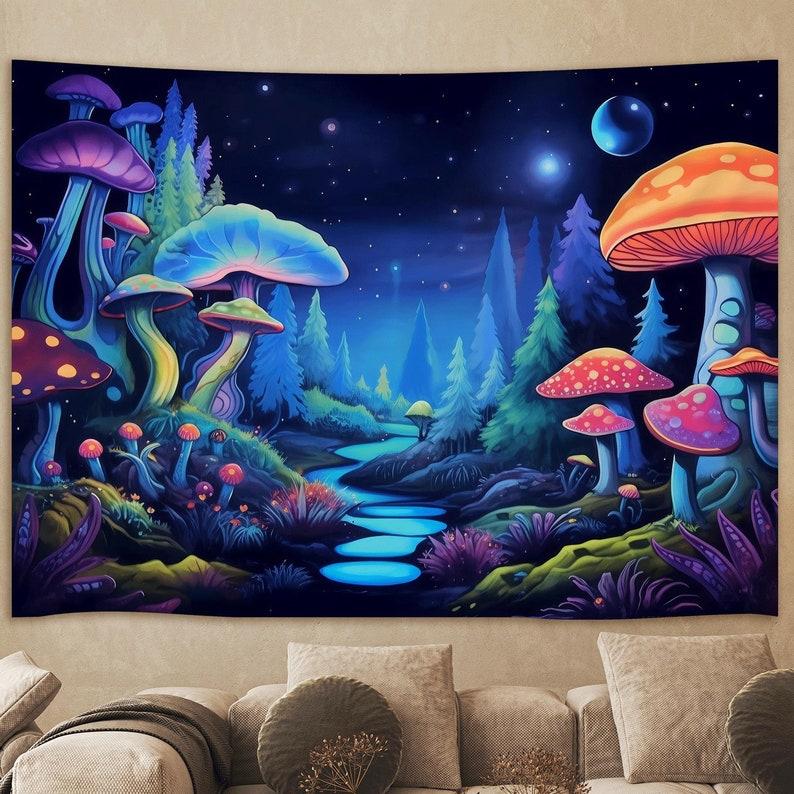 mushroom tapestry 75x100
