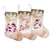 Christmas Stockings Pendant Cloth Ornaments Small Boots Pendant Christmas Pattern Print Party Home