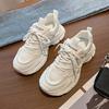 Women's Mesh Breathable Sports Shoes Spring New Thick Soled Lace Up Casual Shoes Fashionable and Lightweight Sports Shoes