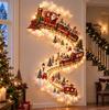 Kerst Wandlamp Gloeiende Kerst Deurscène Wanddecoratie Kerstman Slee Rendieren Hangdecoratie voor Magisch Paden Feest
