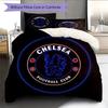 Chelsea FC Pattern Bedding Home Decoration Birthday Gift (1 * Duvet Cover + 2 * Pillowcase, Without Core)