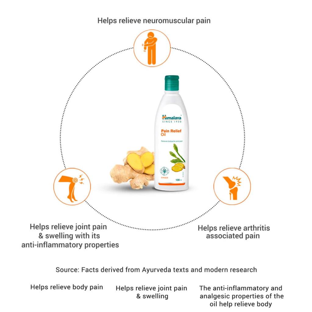 Himalaya Pain Relief Oil 100ml Natural Massage Oil For Body Discomfort Relaxing Muscle Stress Relief Warming Therapy Comfort Care