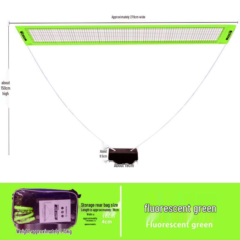 Portable Indoor/Outdoor Badminton Net with Folding Posts - Competition Standard