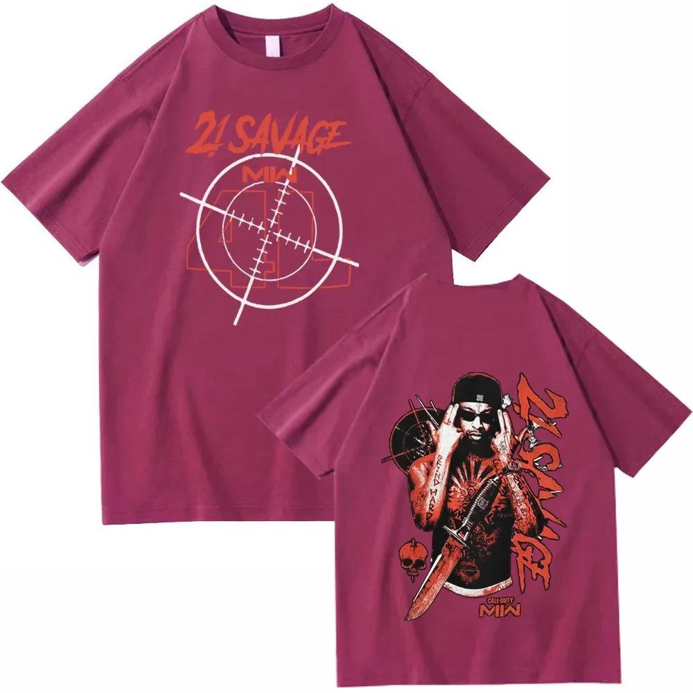 

21 Savage American Dream футболки Harajuku хип-хоп O-образный вырез рубашки с коротким рукавом подарок фанатам высококачественный хлопок летняя мода свободный XXXXXL красный