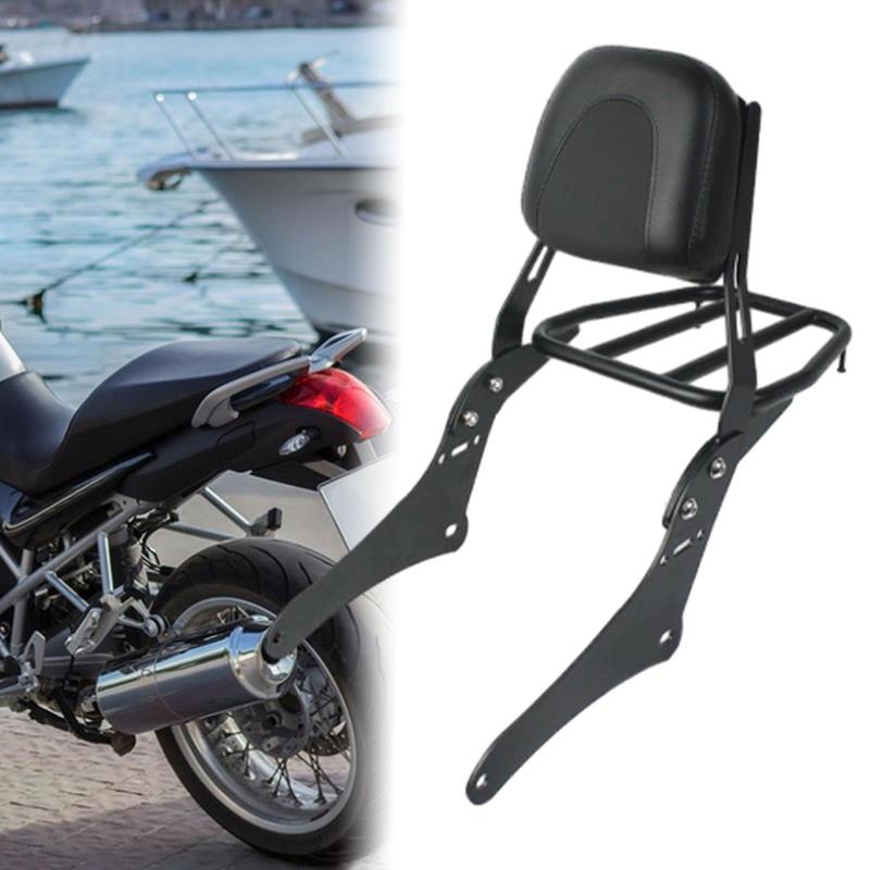 Motorcycle Sissy Bar Backrest, Passenger Backrest and Cargo Rack, Sturdy Rear