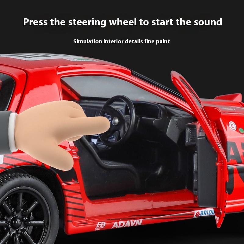 1:24 Mazda RX7 Track Version Alloy Car Model Racing Model Children's Toy Car Birthday Gift Desk Decoration Ornaments