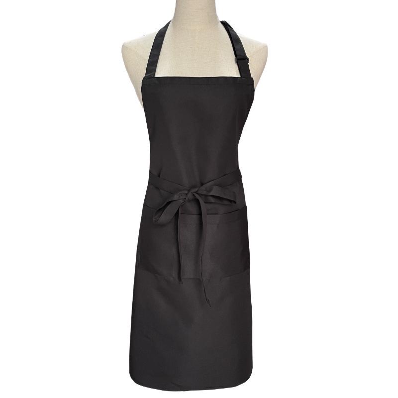 Extra Long Waterproof Oil-Proof Polyester-Cotton Apron with Adjustable Halter