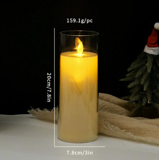 Acryl LED Kerze mit flackernder Flamme und Tassen-Atmosphäre