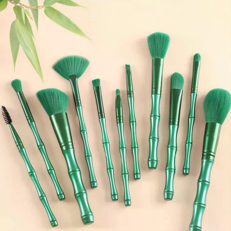 Bambus Make-up Pinsel Set Mit Weichen Borsten 12 Stück Rouge Und Puder Pinsel Make-up Werkzeuge