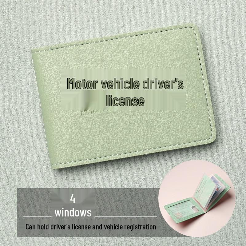 Men's Leather Dual Card Holder & Driving License Sleeve