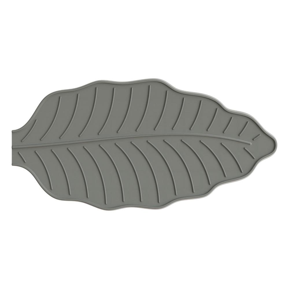 Silicone Leaf Shape Kitchen Dish Draining Mat Non-Slip Pot Holder  Kitchen Utensil