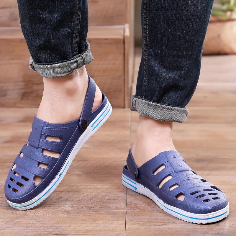 Men's Lightweight Slip-On Hollow Shoes for Summer Outdoor Use