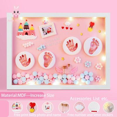 Baby Newborn Gift Set Baby Items Gift Clay Hand Foot Diy Baby Photo Frame Handprint Footprints Colored Clay Souvenir