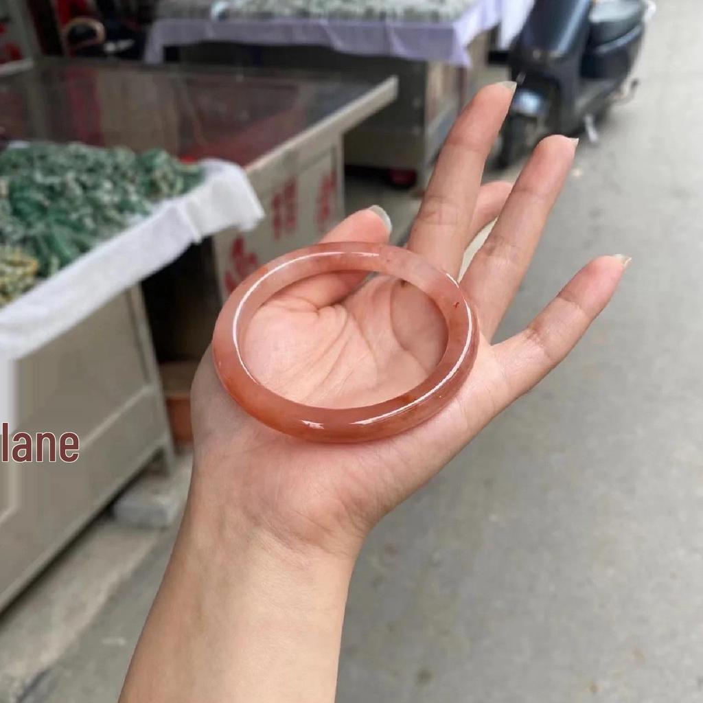 Imitation Chalcedony Round Thick Bracelet - Chinese Cheongsam Style Imperial Concubine Hand Jewelry.