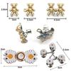 BHBL Adjustable Jeans Button Pin Set Waist Tightener Bear Clip Bear Pants Clip Bear Buttons for Jeans Skirt