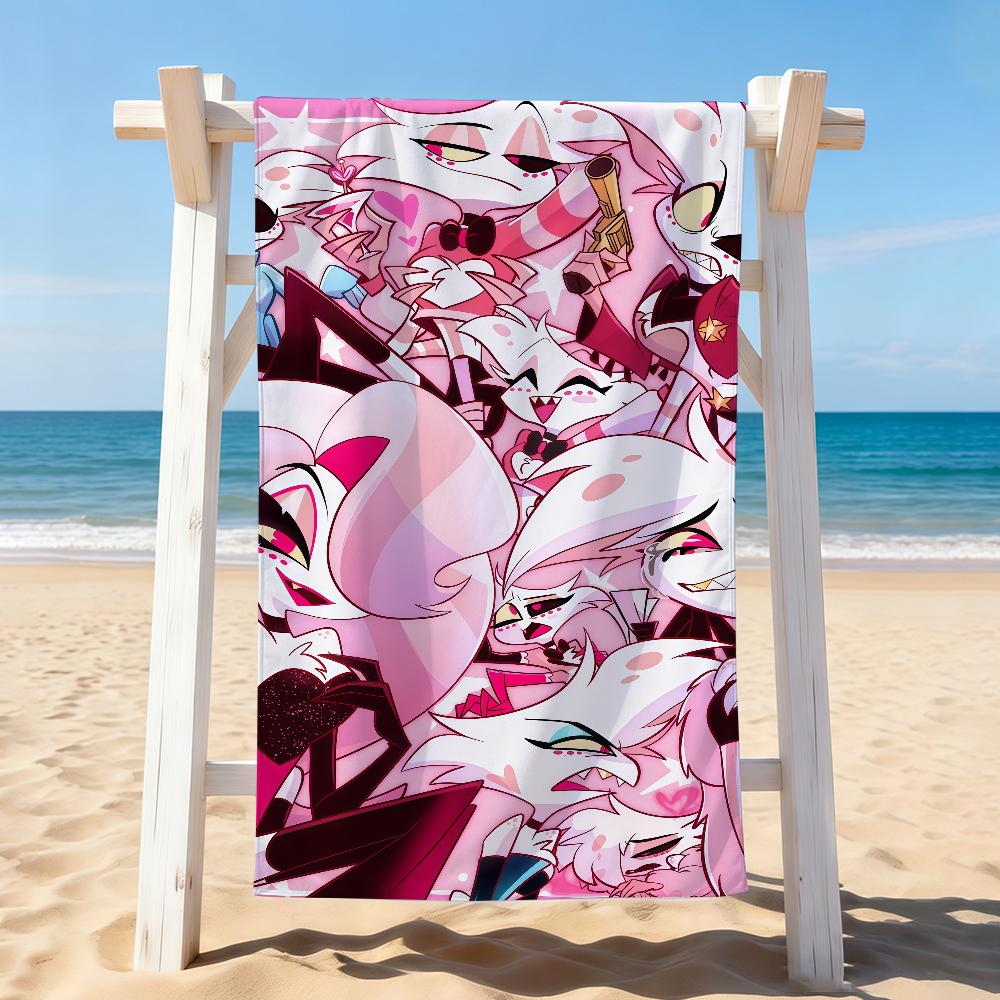 Cartoon H-Hazbin H-Hotel Towel Drying Bath Towel Applicable To Light Swimming Camping Yoga Beach Out