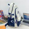 Large capacity ins wind backpack female junior high school high school student lightweight schoolbag computer backpack male trendy model