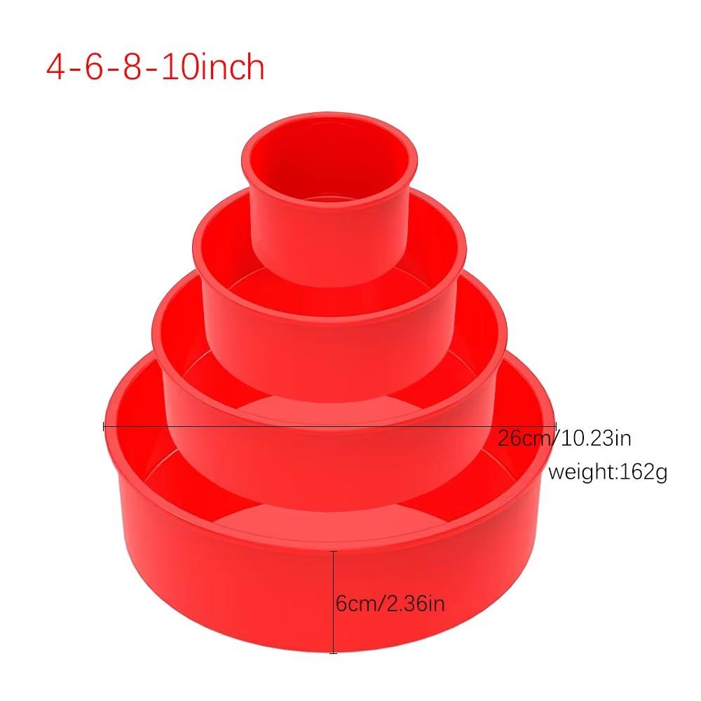 4/6/8inch Silicone Cake Mold Tray Pans Round Baking Mold Kitchen Silicone Nonstick Baking Pans Reusable Cake Pans Bakingt Tools