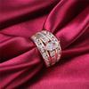 925 Sterling Silber Zirkonia Ring für Damen Großer Party Schmuck Jubiläum Mode Weibliche Luxus Accessoires