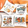Hello Pumpkin Printed Pillow Case Autumn Party Decor Home Cushion Cover Fall Holiday Pillowcase Thanksgiving Halloween Best Gift