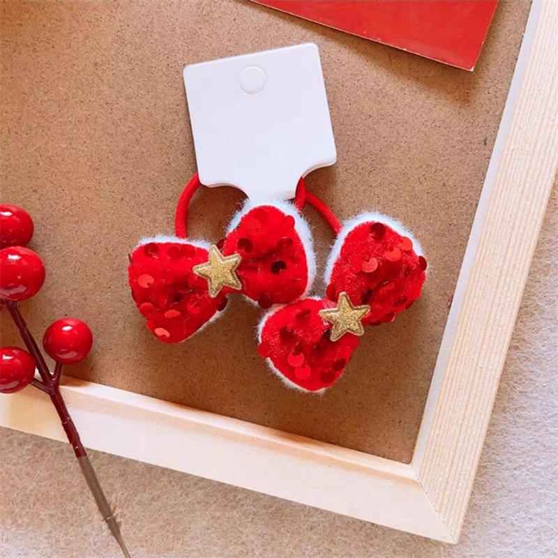 Red Tassel Bow Hairpin - Retro Hanfu Style for Girls