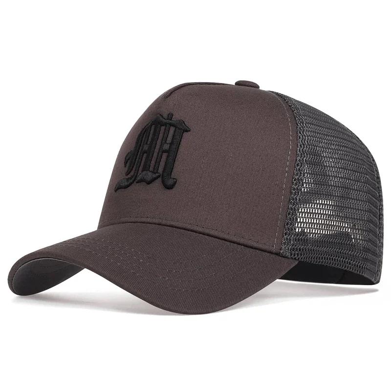 Unisex Personality M Letter Embroidery Baseball Net Caps Spring Summer Outdoor Adjustable Casual Hats Hip Hop Sunscreen Hat