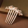 Butterfly Rhinestone Hair Comb Clip for Bun Hairstyles