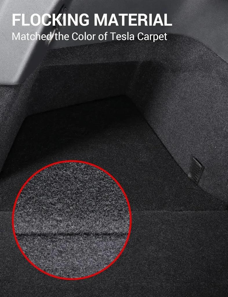 2026-2026 Tesla Y Trunk Side Storage Bucket Waterproof Storage Bucket and Lid, 2 Sets, Suitable for Y-shaped 5-seater