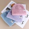 Autumn and Winter Warm P Letter Versatile Knitted Hat Korean Style Fashionable Face show Small Wool Hat Outdoor Ear Protection Cold