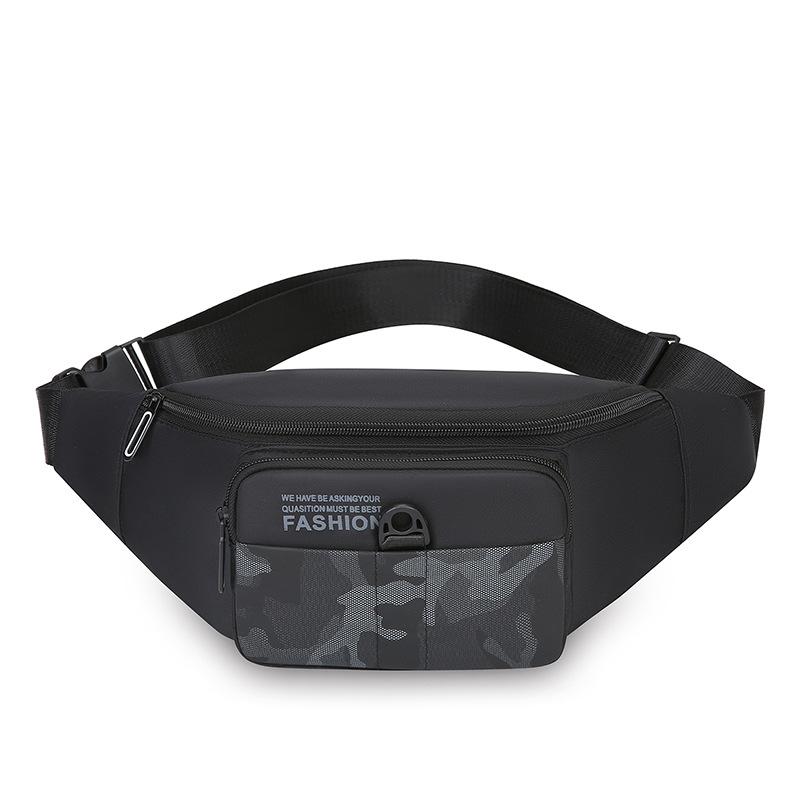 Outdoor Sports Men's Pockets New Lightweight Oxford Cloth Shoulder Bag Multi layer Casual Joker Chest Bag