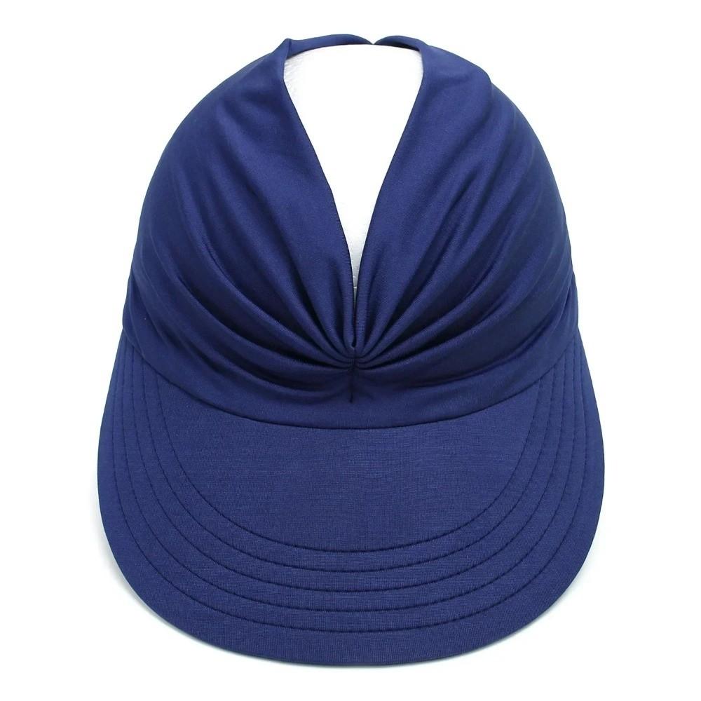 Empty Top Women Beach Sun Hat Wide Brim Outdoor Sports Hat Solid Color Baseball Cap Outdoor Sport