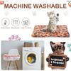 4 Pack Ultra Soft Dog Cat Bed Mat with Cute Prints Reversible Fleece Dog Crate Kennel Pad Cozy Washable Thickened Guinea Pig Pet Bed Mat